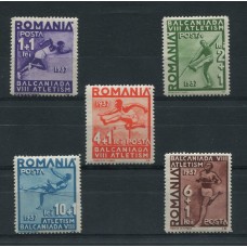 RUMANIA 1937 SERIE COMPLETA NUEVA MINT DEPORTES RARA